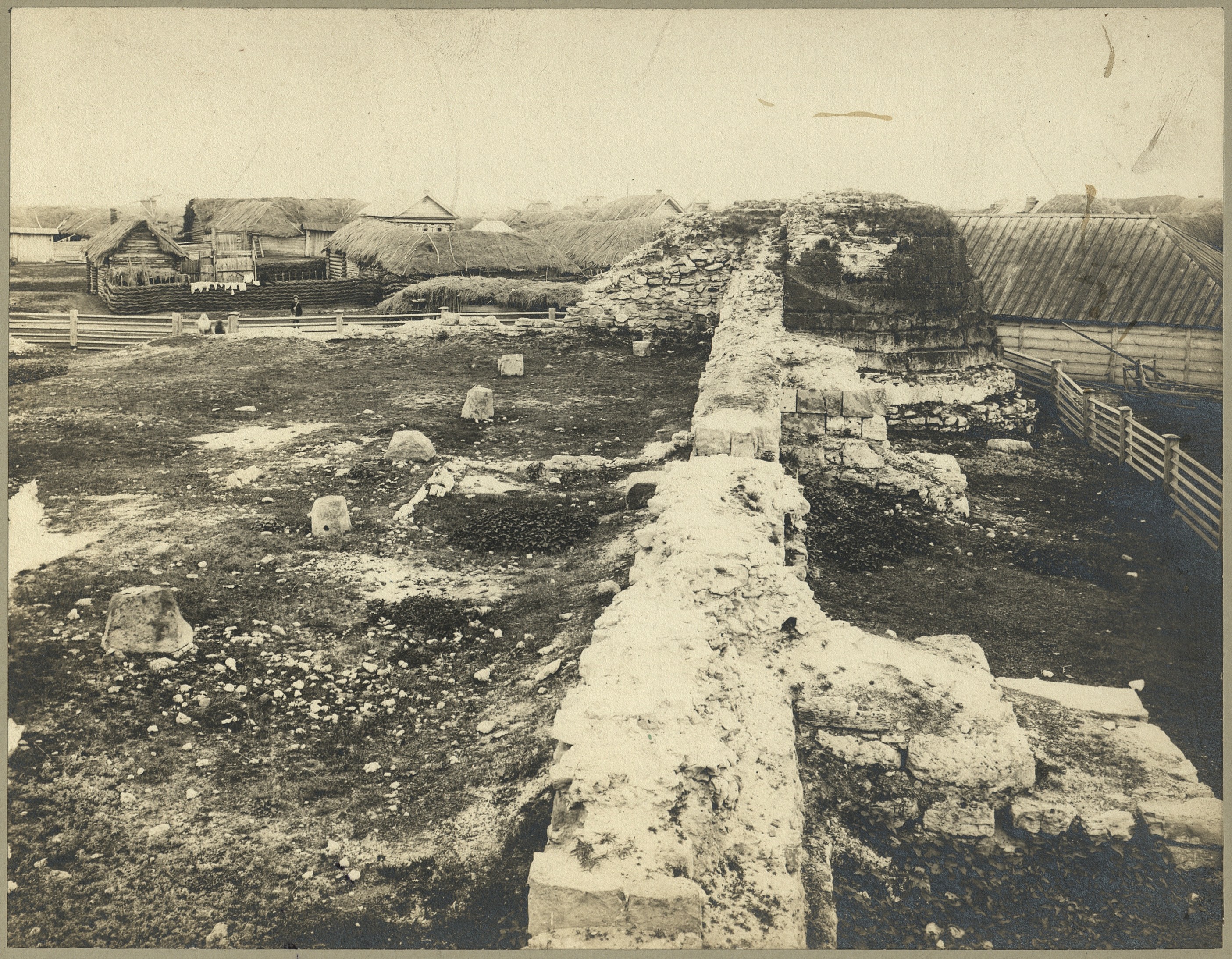 Остатки строений древнего Болгарского городища