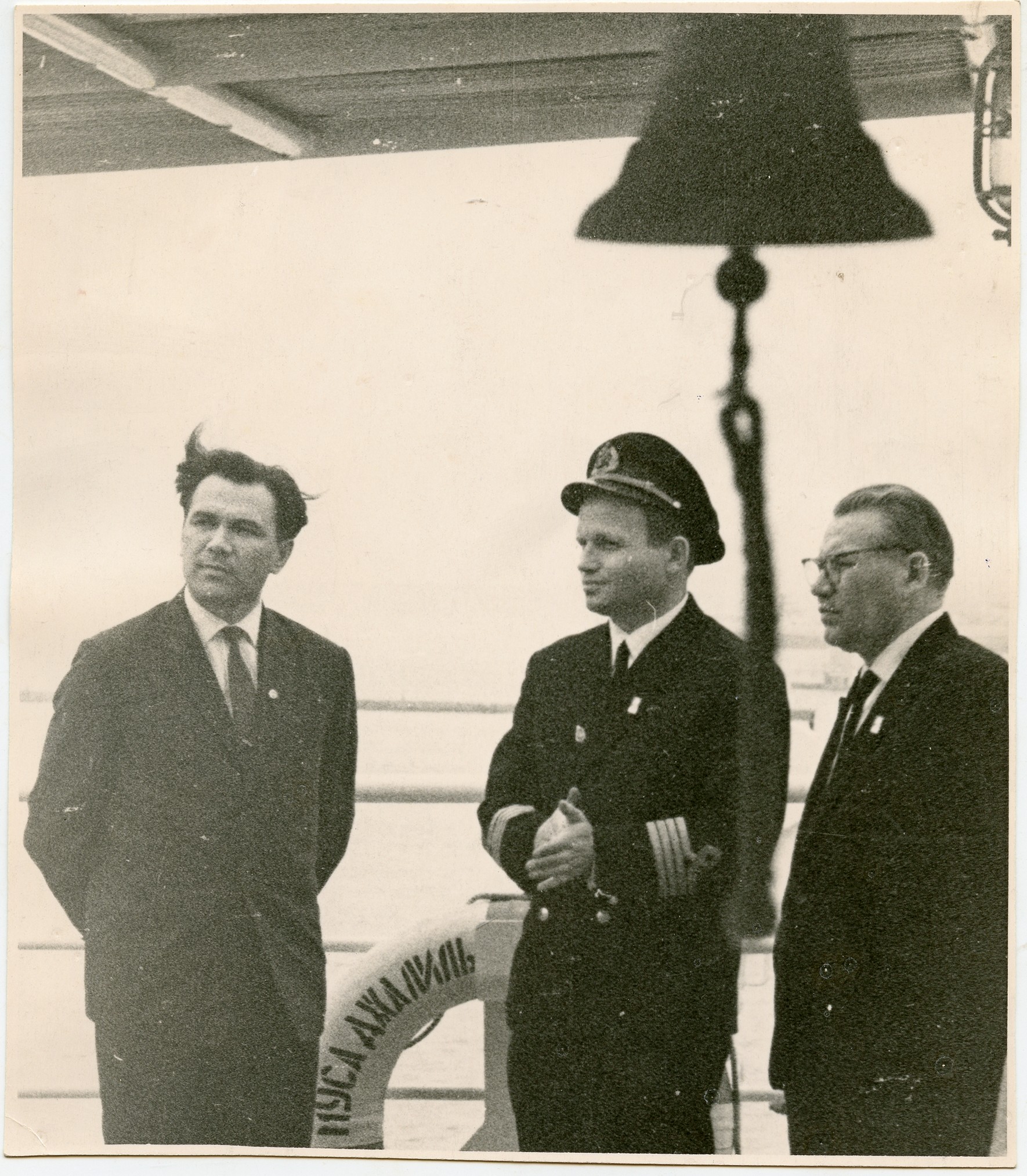 Гази Кашшаф на борту теплохода "Муса Джалиль"