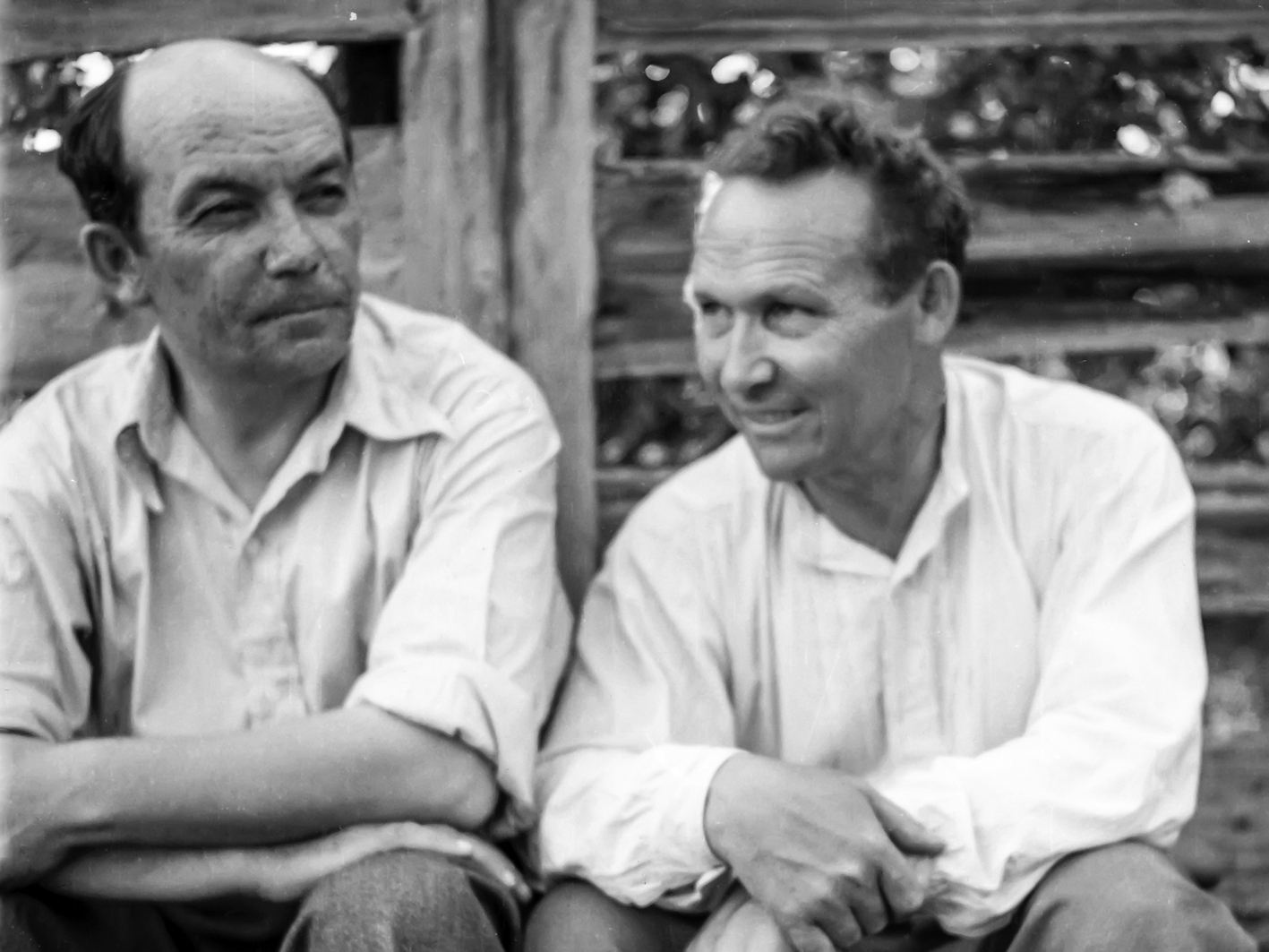 Писатель Гумер Баширов и драматург Риза Ишмурат